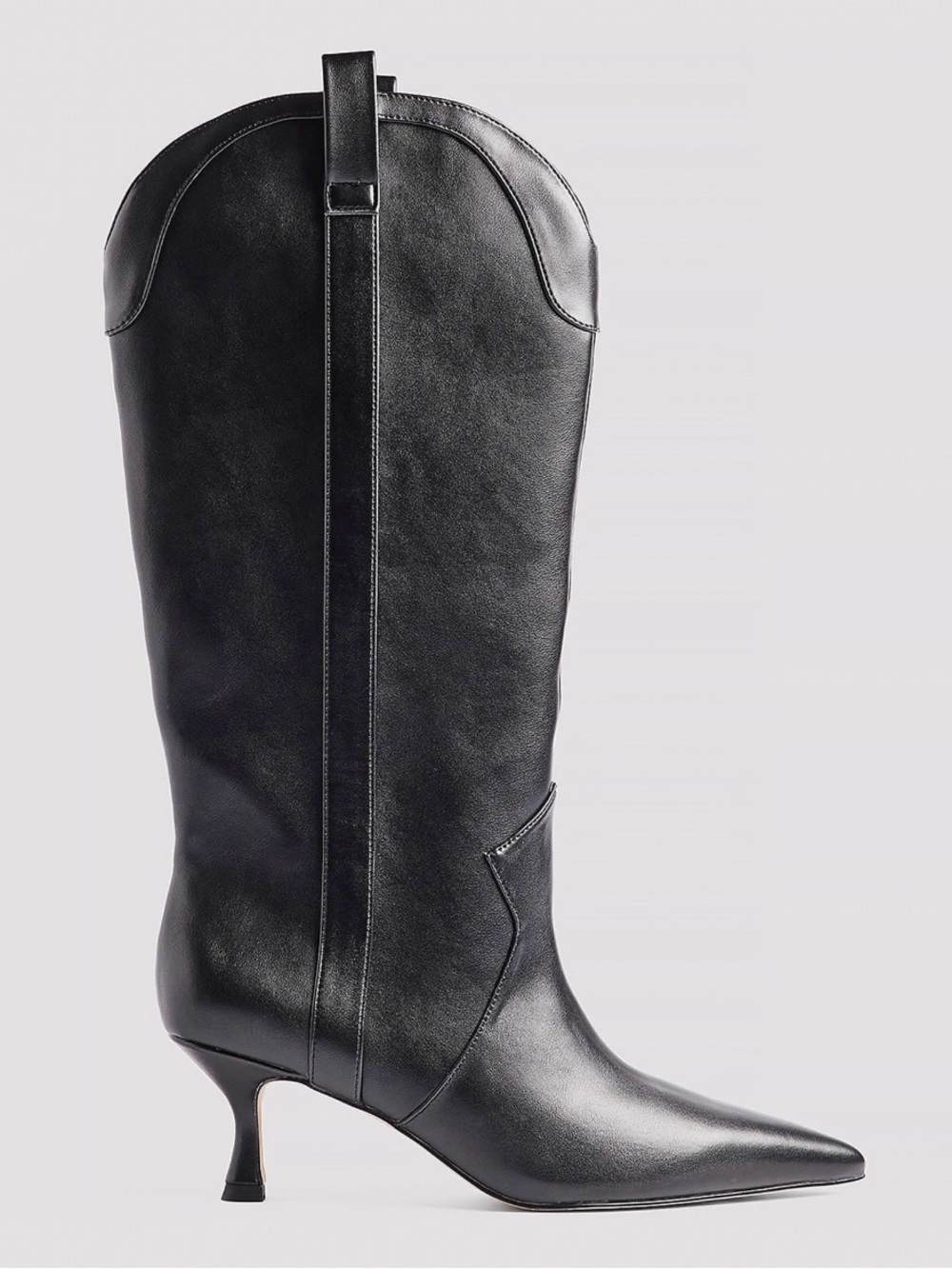 NA-KD Knee High Stiletto Western Boots